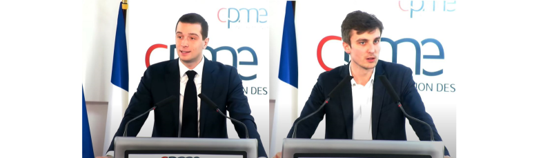 Grand oral CPME : Jordan Bardella (RN) et Léon Deffontaines (PCF) face aux PME